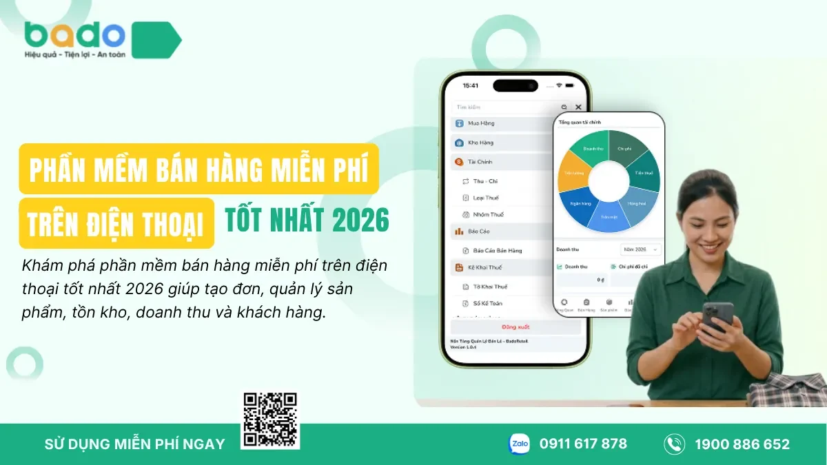 Phần mềm bán hàng miễn phí trên điện thoại tốt nhất 2026